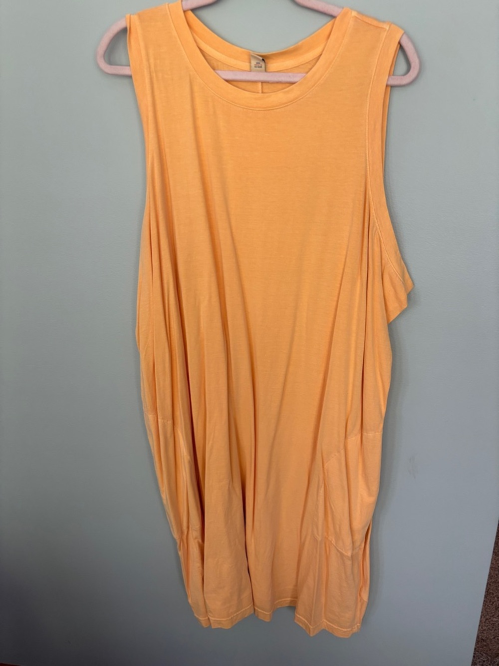 Old Navy Peach Midi Dress all cotton with pockets
